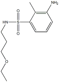 3-amino-N-(3-ethoxypropyl)-2-methylbenzene-1-sulfonamide,,结构式