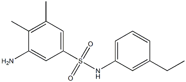 3-amino-N-(3-ethylphenyl)-4,5-dimethylbenzene-1-sulfonamide Structure