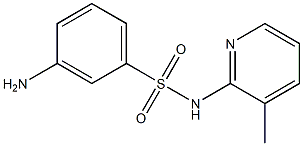 3-amino-N-(3-methylpyridin-2-yl)benzene-1-sulfonamide,,结构式