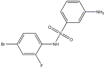 3-amino-N-(4-bromo-2-fluorophenyl)benzene-1-sulfonamide 化学構造式