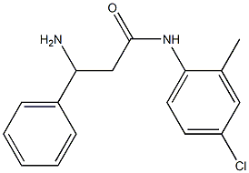 3-amino-N-(4-chloro-2-methylphenyl)-3-phenylpropanamide 结构式