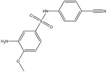 3-amino-N-(4-cyanophenyl)-4-methoxybenzene-1-sulfonamide Structure