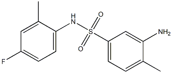 3-amino-N-(4-fluoro-2-methylphenyl)-4-methylbenzene-1-sulfonamide,,结构式