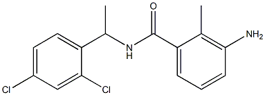 3-amino-N-[1-(2,4-dichlorophenyl)ethyl]-2-methylbenzamide,,结构式