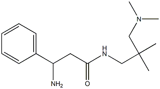3-amino-N-[3-(dimethylamino)-2,2-dimethylpropyl]-3-phenylpropanamide 结构式