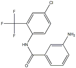 3-amino-N-[4-chloro-2-(trifluoromethyl)phenyl]benzamide,,结构式