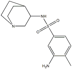 3-amino-N-{1-azabicyclo[2.2.2]octan-3-yl}-4-methylbenzene-1-sulfonamide,,结构式