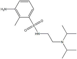 3-amino-N-{2-[bis(propan-2-yl)amino]ethyl}-2-methylbenzene-1-sulfonamide 结构式