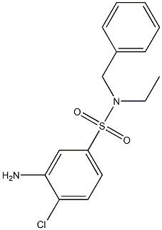 3-amino-N-benzyl-4-chloro-N-ethylbenzene-1-sulfonamide 结构式