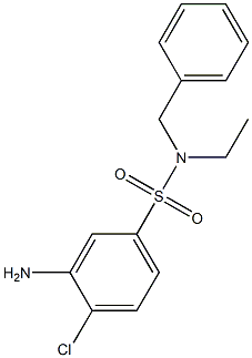 3-amino-N-benzyl-4-chloro-N-ethylbenzene-1-sulfonamide,,结构式