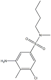 3-amino-N-butyl-5-chloro-N,4-dimethylbenzene-1-sulfonamide Struktur