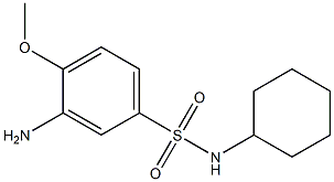 3-amino-N-cyclohexyl-4-methoxybenzene-1-sulfonamide,,结构式