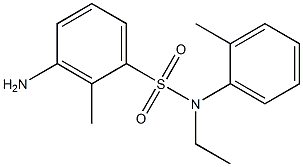 3-amino-N-ethyl-2-methyl-N-(2-methylphenyl)benzene-1-sulfonamide,,结构式