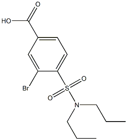 3-bromo-4-(dipropylsulfamoyl)benzoic acid 结构式