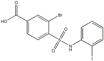3-bromo-4-[(2-iodophenyl)sulfamoyl]benzoic acid 结构式