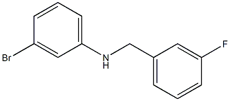 3-bromo-N-[(3-fluorophenyl)methyl]aniline 结构式