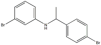 3-bromo-N-[1-(4-bromophenyl)ethyl]aniline 结构式