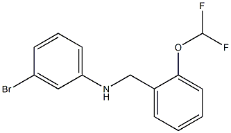 3-bromo-N-{[2-(difluoromethoxy)phenyl]methyl}aniline,,结构式