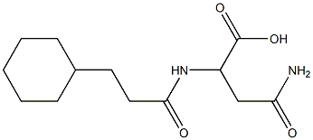 3-carbamoyl-2-(3-cyclohexylpropanamido)propanoic acid,,结构式