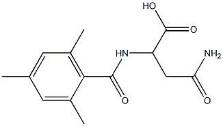 3-carbamoyl-2-[(2,4,6-trimethylphenyl)formamido]propanoic acid Struktur