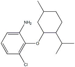 3-chloro-2-{[5-methyl-2-(propan-2-yl)cyclohexyl]oxy}aniline Struktur