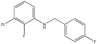  3-chloro-2-fluoro-N-[(4-fluorophenyl)methyl]aniline