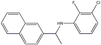 3-chloro-2-fluoro-N-[1-(naphthalen-2-yl)ethyl]aniline 化学構造式
