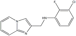3-chloro-2-fluoro-N-{imidazo[1,2-a]pyridin-2-ylmethyl}aniline 化学構造式