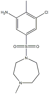 3-chloro-2-methyl-5-[(4-methyl-1,4-diazepane-1-)sulfonyl]aniline Struktur