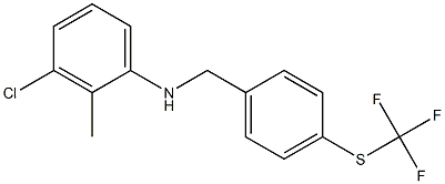 3-chloro-2-methyl-N-({4-[(trifluoromethyl)sulfanyl]phenyl}methyl)aniline Structure