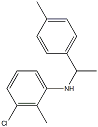 3-chloro-2-methyl-N-[1-(4-methylphenyl)ethyl]aniline,,结构式