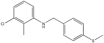 3-chloro-2-methyl-N-{[4-(methylsulfanyl)phenyl]methyl}aniline Structure