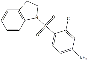 3-chloro-4-(2,3-dihydro-1H-indole-1-sulfonyl)aniline 化学構造式