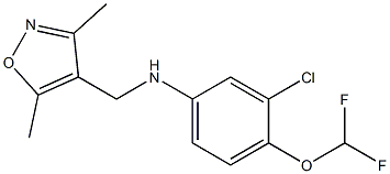  3-chloro-4-(difluoromethoxy)-N-[(3,5-dimethyl-1,2-oxazol-4-yl)methyl]aniline