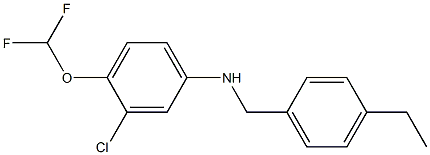 3-chloro-4-(difluoromethoxy)-N-[(4-ethylphenyl)methyl]aniline