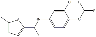 3-chloro-4-(difluoromethoxy)-N-[1-(5-methylthiophen-2-yl)ethyl]aniline