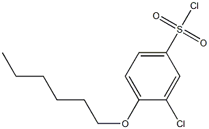3-chloro-4-(hexyloxy)benzene-1-sulfonyl chloride,,结构式