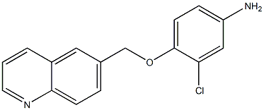 3-chloro-4-(quinolin-6-ylmethoxy)aniline 化学構造式