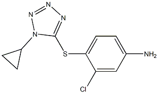 3-chloro-4-[(1-cyclopropyl-1H-1,2,3,4-tetrazol-5-yl)sulfanyl]aniline Structure