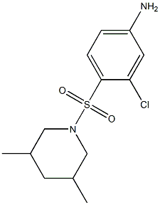 3-chloro-4-[(3,5-dimethylpiperidine-1-)sulfonyl]aniline Structure