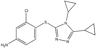 3-chloro-4-[(4,5-dicyclopropyl-4H-1,2,4-triazol-3-yl)sulfanyl]aniline