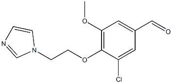 3-chloro-4-[2-(1H-imidazol-1-yl)ethoxy]-5-methoxybenzaldehyde,,结构式