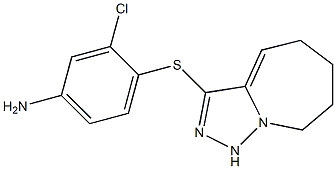 3-chloro-4-{5H,6H,7H,8H,9H-[1,2,4]triazolo[3,4-a]azepin-3-ylsulfanyl}aniline,,结构式