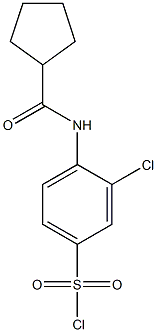 3-chloro-4-cyclopentaneamidobenzene-1-sulfonyl chloride Struktur