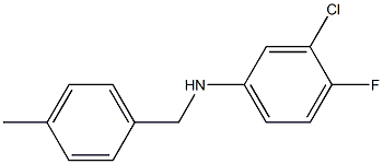 3-chloro-4-fluoro-N-[(4-methylphenyl)methyl]aniline,,结构式