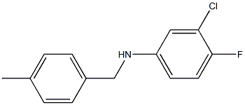 3-chloro-4-fluoro-N-[(4-methylphenyl)methyl]aniline 化学構造式