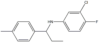 3-chloro-4-fluoro-N-[1-(4-methylphenyl)propyl]aniline Structure