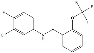 3-chloro-4-fluoro-N-{[2-(trifluoromethoxy)phenyl]methyl}aniline