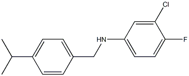 3-chloro-4-fluoro-N-{[4-(propan-2-yl)phenyl]methyl}aniline Structure