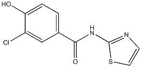 3-chloro-4-hydroxy-N-(1,3-thiazol-2-yl)benzamide,,结构式